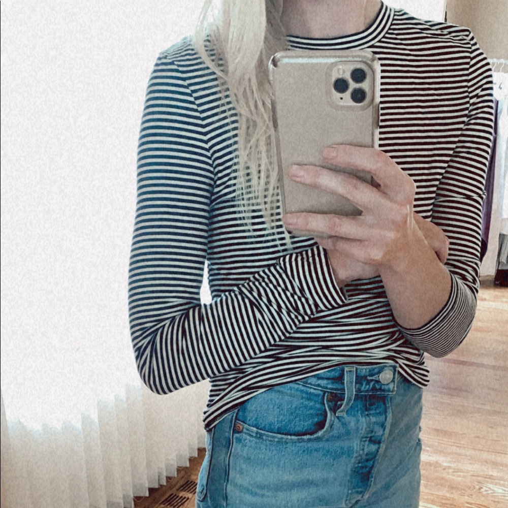 black & white shirt